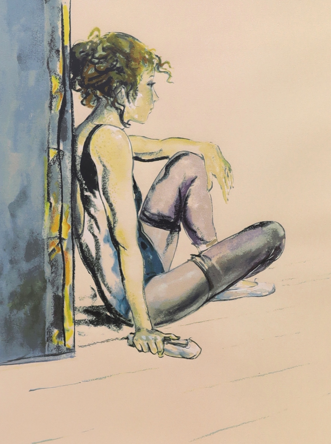 Donald Hamilton Fraser (Scottish 1929-2009), colour screenprint, Study of a ballerina, signed in pencil, limited edition 22/295, 67 x 52cm